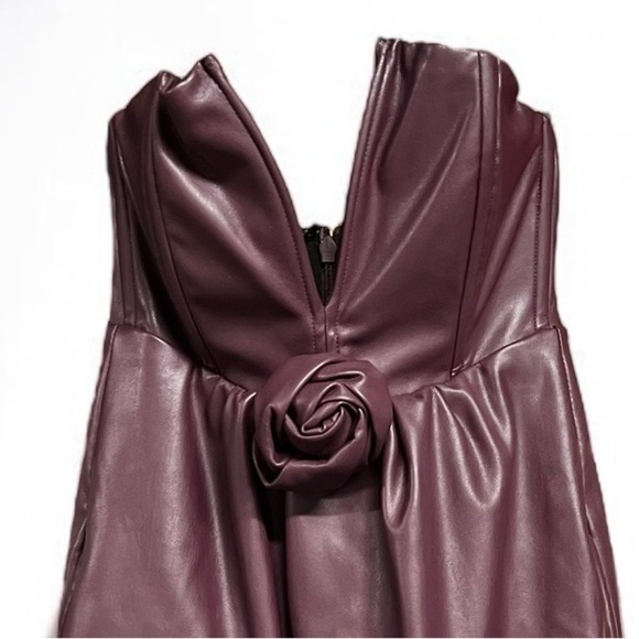 🌻ASHLEY PARK x RTR  "Voila" Vegan Leather Dress Size 0 || $395 Retail - Picture 5 of 11